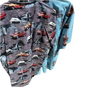 Vintage Lot 2 Clearwater Outfitters XXL Classic Car Mustang Button Shirts